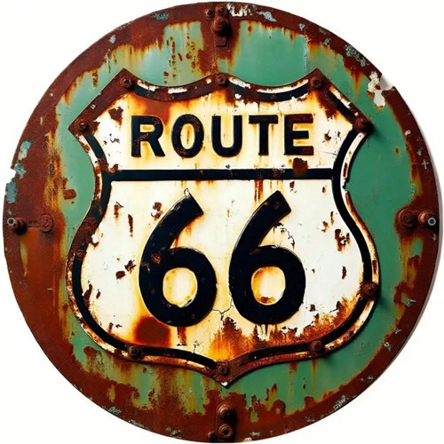 Route road metal - route, 66