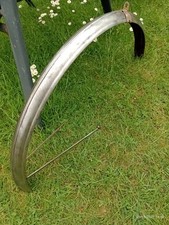 vintage Raleigh / Rudge / BSA bicycle rear Mudguard 1950s 1960s (bare Metal)