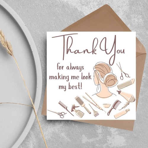 Thank you hairdresser - thank, card