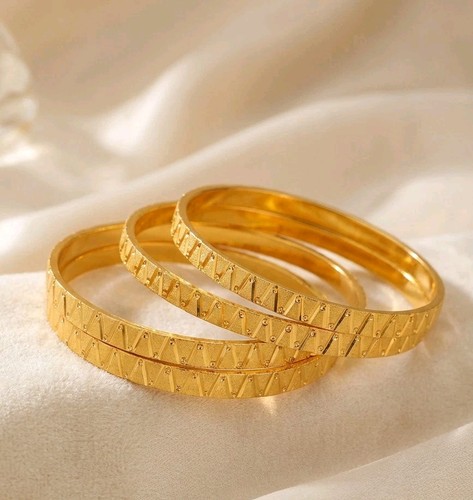 22k gold plated indian bangles - gold,