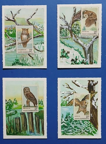 Postal whimsy aceo set - postal, –