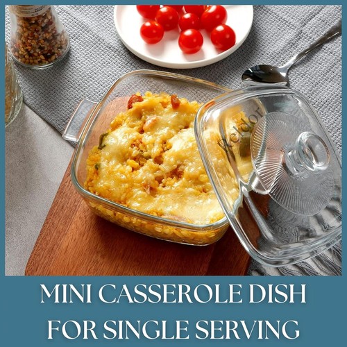Glass square casserole oven - square,