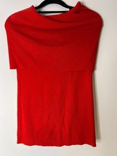 ZARA Red Bardot Off Shoulder