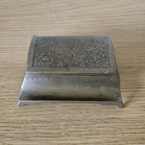 Brass double ink well - brass,