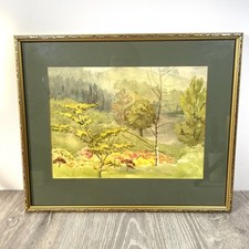 Watercolour forest landscape - watercolour,