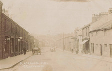 BLACKBURN ROAD, GREAT HARWOOD,  1909 REAL PHOTO POSTCARD (5982/25/W7)