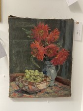 Antique Oil Painting On Canvas