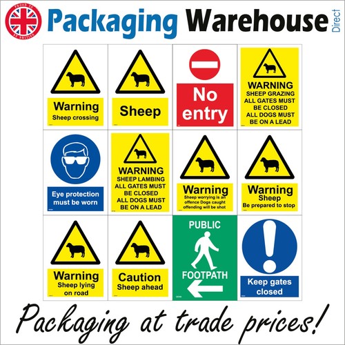 Sign warning sheep - warning, entry