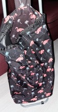 Hoppa Flamingo Lightweight Folding 2 Wheels Shopping Trolley Cart Bag Black used