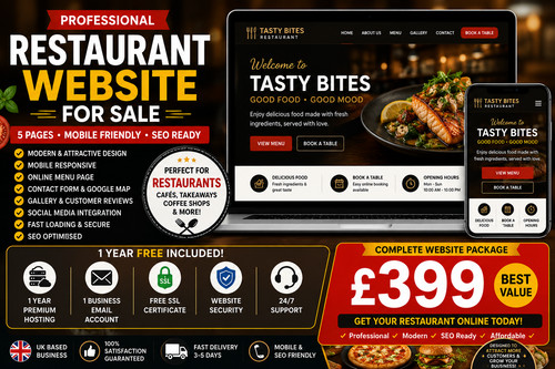 Restaurant website for sale - for, |