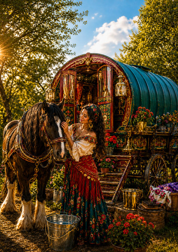 Romany gypsy caravan - romany,