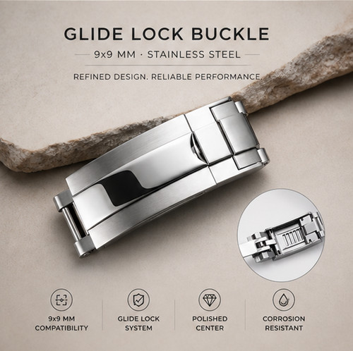 Two tone silver glide lock - two,