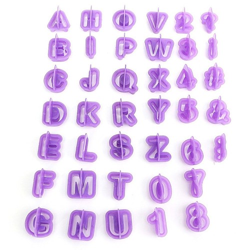 Fondant letter cutters set - fondant,