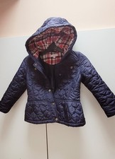 Dark Blue Quilted  Coat Jacket