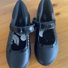 M/S Girls Leather Black School