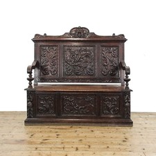 Antique Victorian Carved Oak