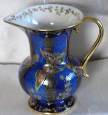 Crown Devon : Enamelled Butterfly Jug : Pattern 2296 : Art Deco