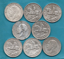 8 X 1935 SILVER CROWN COINS