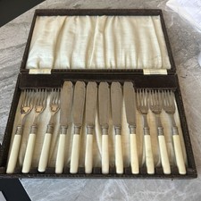 Vintage Boxed set of Faux Bone