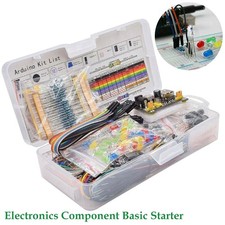 Electronic Component Starter Wire Breadboard LED Buzzer Resistor Transistor Kit