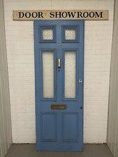 Reclaimed Old Edwardian Victorian Wooden Panel Front Door 2240 or 2235mm x 830mm