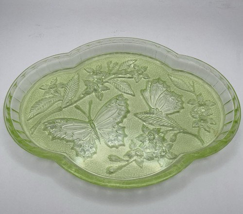 Art deco sowerby uranium glass - sowerby,