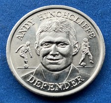 ANDY HINCHCLIFFE  ENGLAND 1998 WORLD CUP SQUAD SAINSBURYS OFFICIAL COINS
