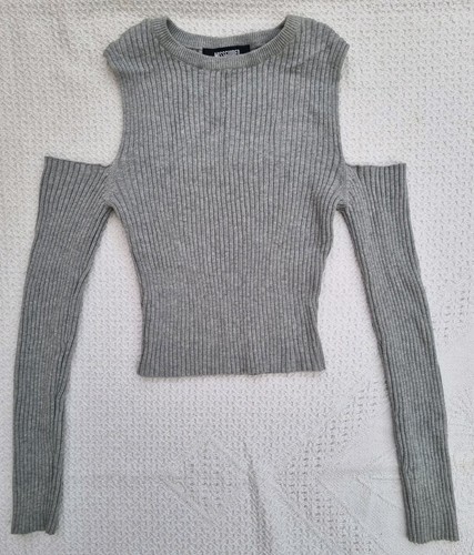 Missguided grey cold - grey, cold-shoulder