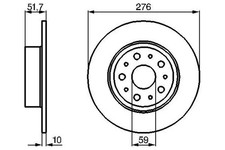 2x Brake disc solid 0 986 478 463 BOSCH for ALFA ROMEO 166
