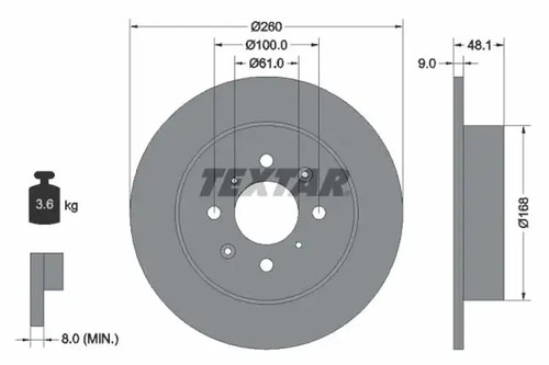 Brake disc solid - 2x, 92125403