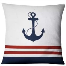 MARITIME ANCHOR Cushion Cover 45 x 45 Pillow Case Home Decor New Gift SEA BOAT