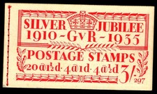 1935 SILVER JUBILEE 3s BOOKLET, EDITION 297, SG BB28, VERY FRESH, CAT. £90