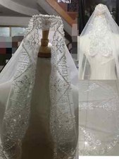Full Crystal Pearl Lace Veil