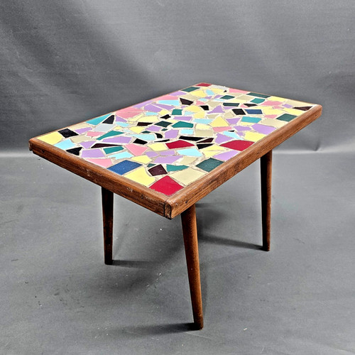 Mosaic side table - mosaic, 50-60s