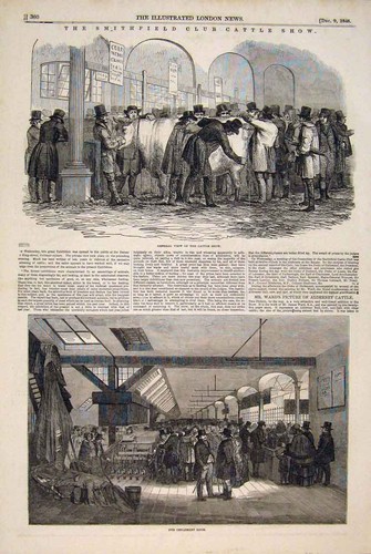 Original old antique print - original,