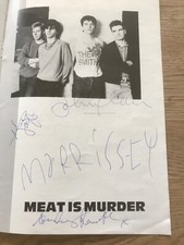 The Smiths Morrissey fully signed autographed  Meat is Murder Tour Program