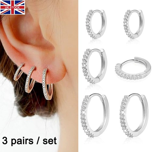 3pairs 925 sterling silver - 925,