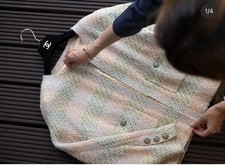 chanel Tweed Jacket Size 38
