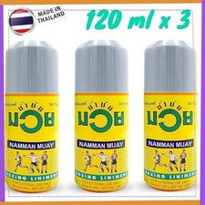 3x120ML NAMMAN MUAY THAI BOXING SPORT LINIMENT MUSCLE WARM UP MASSAGE OIL