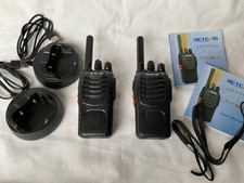 Retevis H777 Portable PMR446 Walkie Talkie Radio - Pack of 2 & Chargers