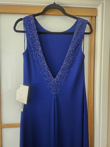 Cobalt blue long evening - blue,