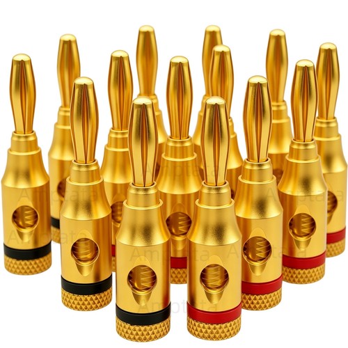 24k gold 4mm banana plugs - 24k,