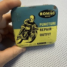 Vintage 1950s Romac puncture repair outfit tin — with original contents