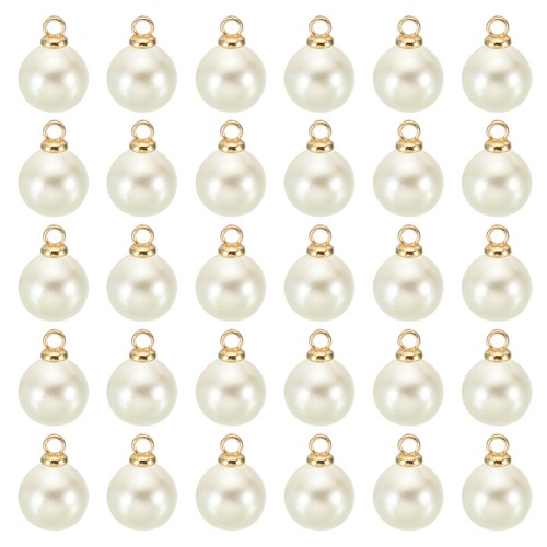 8mm faux pearl charm - pearl,