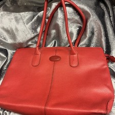 TOD’s Red Pebbled Leather