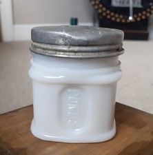 Vintage Ponds Cold Cream Milk Glass Jar