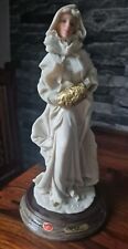 Vintage A. Belcari Capadimonte Dear Figurine Lady in winter clothes
