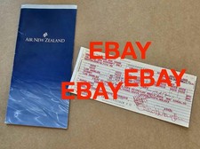 VTG Olivia Newton-John Air New Zealand 1999 Ticket + Signed