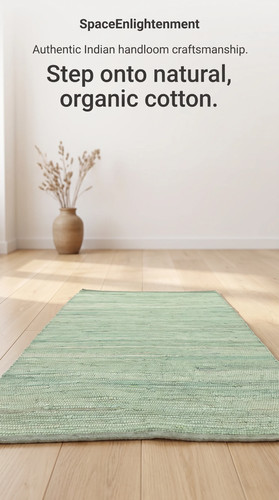 Cotton rug aqua - cotton, colour