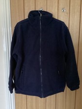 UNISEX FULL ZIP NAVY FLEECE JACKET - HIGH MOUNT OUTDOOR CLOTHING - NEW